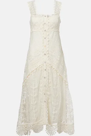 Farm Rio Tiered guipure lace maxi dress