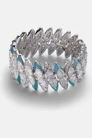 Kamyen 18kt white gold ring with diamonds
