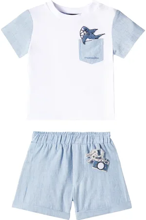 MONNALISA Printed cotton T-shirt and leggings set