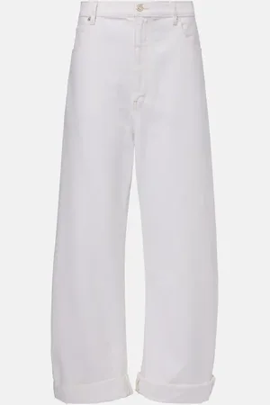 Frame Bubble high-rise barrel-leg jeans