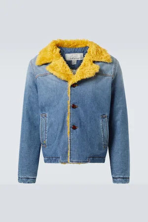 ERL Faux shearling-lined denim jacket