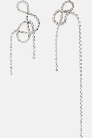 DRIES VAN NOTEN Asymmetrical crystal-embellished earrings