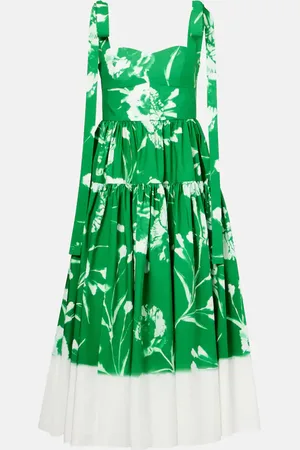 Erdem Floral cotton poplin midi dress