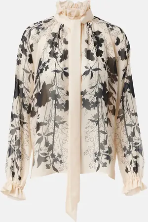 La DoubleJ Cerere floral silk blouse