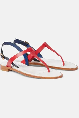 Manolo Blahnik Hata leather thong sandals