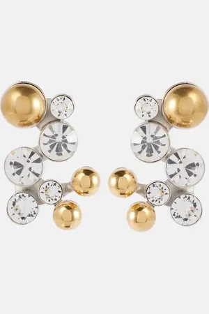 DRIES VAN NOTEN Crystal-embellished drop earrings