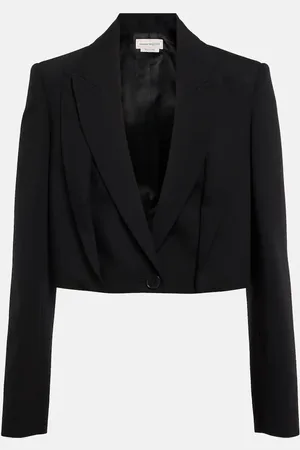 Alexander McQueen Cropped wool blazer