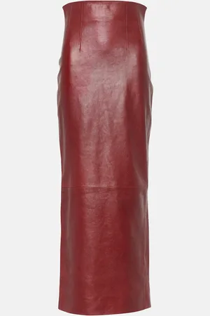 Khaite Loxley leather maxi skirt