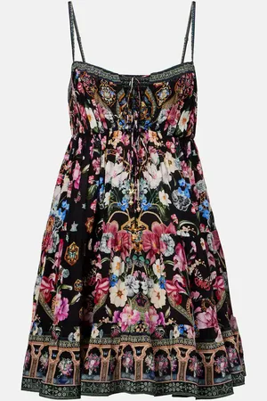 Camilla Crystal-embellished silk minidress