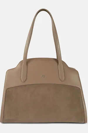 Loro Piana Sesia XL suede and leather tote