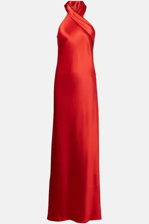 GALVAN Pandora satin cocktail dress