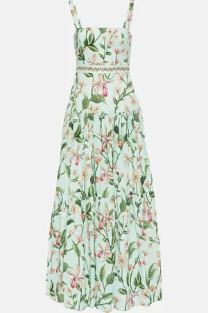Agua by Agua Bendita Lima floral cotton maxi dress