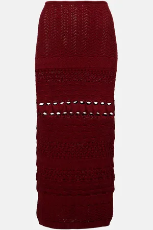 Elie saab Cut-out knitted midi skirt