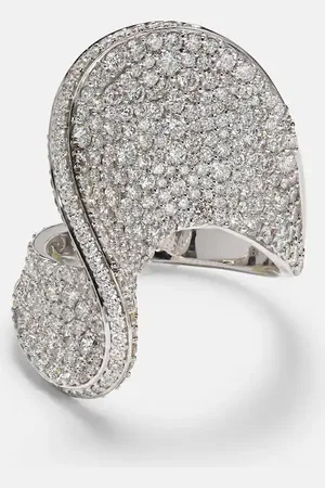 Kamyen 18kt white gold ring with diamonds