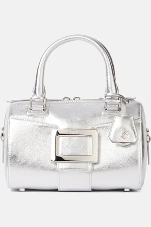 Roger Vivier Belle Vivier Mini metallic leather tote bag