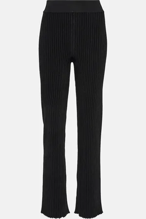 Alaïa Ribbed-knit straight-leg pants