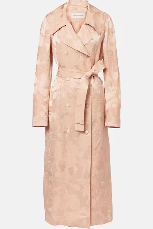 DRIES VAN NOTEN Floral linen-blend jacquard coat