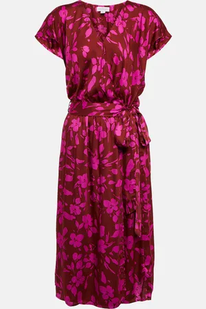 Velvet Floral midi dress