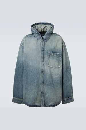 Balenciaga Hooded denim overshirt