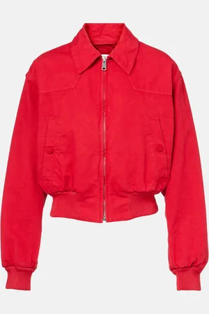 Prada Cropped cotton bomber jacket