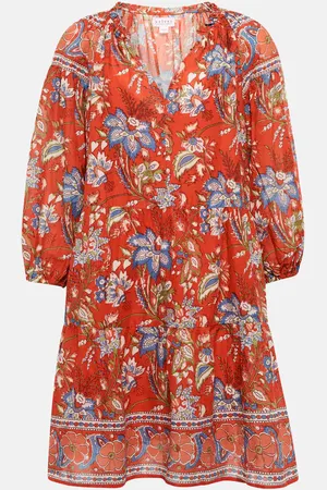 Velvet Lilah printed cotton minidress
