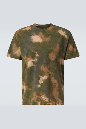 SATISFY Batik camouflage wool-blend jersey T-shirt