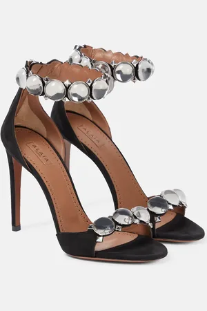 Alaïa La Bombe 110 embellished suede sandals