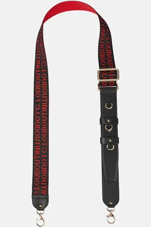 Christian Louboutin Leather-trimmed shoulder strap
