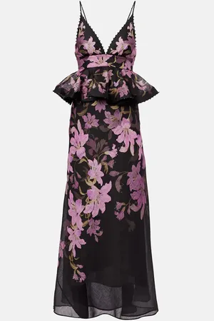 ZIMMERMANN Dawning floral linen and silk gown