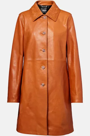 VERSACE Barocco leather coat