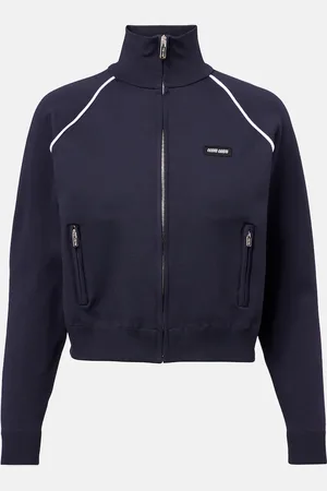 Miu Miu Logo zip-up sweatshirt