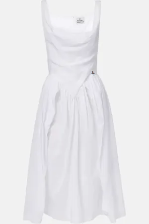 Vivienne Westwood Sunday draped cotton and silk midi dress