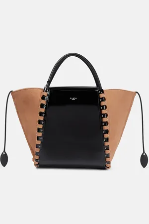 Alaïa Hinge Medium suede and leather tote