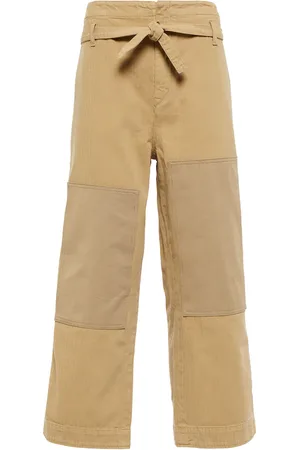 Etro High-rise wide-leg cotton cargo pants