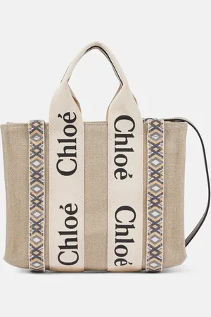 Chloé Woody Small embroidered canvas tote