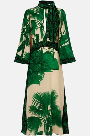 JOHANNA ORTIZ Floral silk midi dress