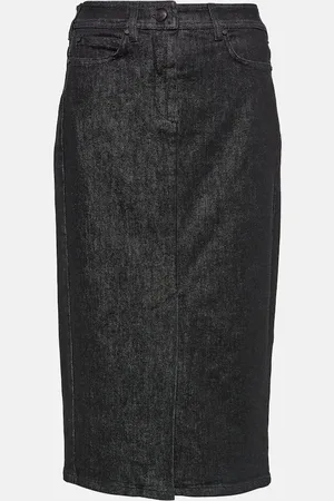 Max Mara Peplo denim midi skirt