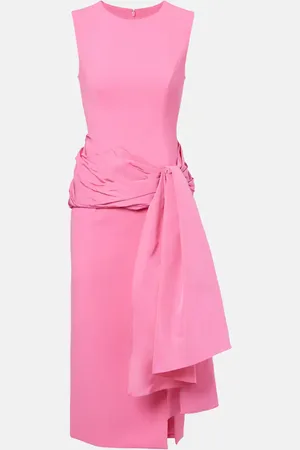 Carolina Herrera Silk-trimmed crÃªpe cocktail dress