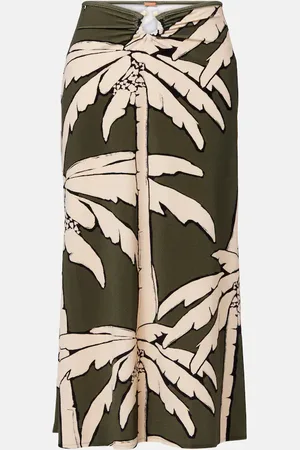 JOHANNA ORTIZ Printed gathered terry maxi skirt