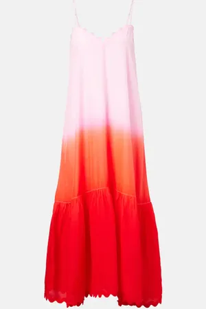 Juliet Dunn OmbrÃ© silk midi dress