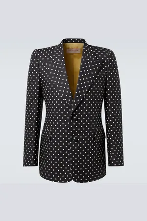VALENTINO Polka-dot silk blazer