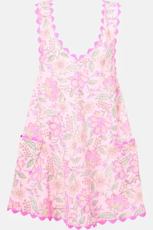 Juliet Dunn Floral printed cotton minidress