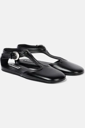 Jil Sander Leather Mary Jane flats