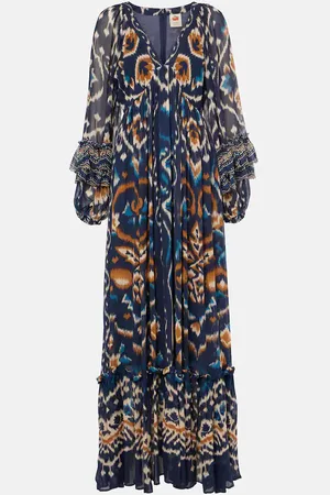 Farm Rio Gathered floral maxi dress