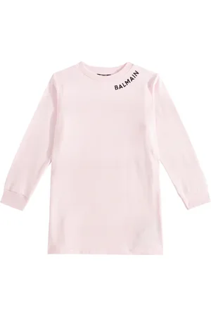 Balmain Logo cotton jersey sweatshirt dress