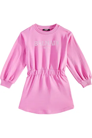 Balmain Logo cotton jersey sweatshirt dress