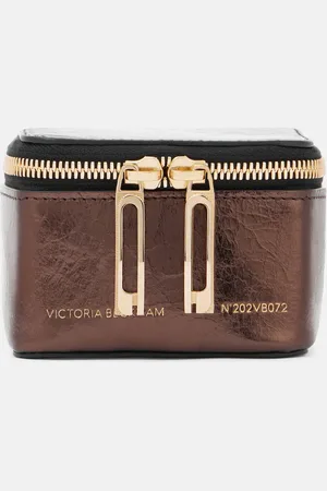 Victoria Beckham Micro metallic leather vanity bag