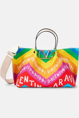 VALENTINO GARAVANI VLogo Large Chevron 24 canvas tote bag