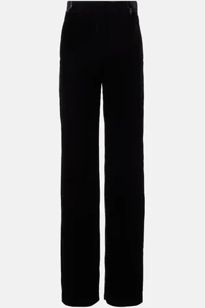 Loro Piana Goldie high-rise velvet wide-leg pants