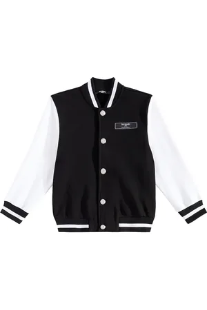 Balmain Logo cotton varsity jacket